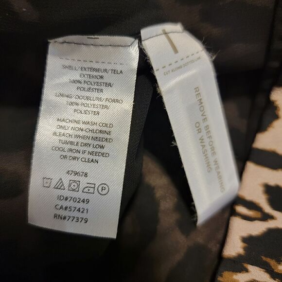 Ann Taylor Leopard Print Dress Spotted Mock Neck Size 6 NWOT - Picture 6 of 6